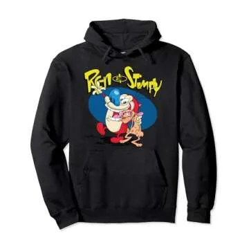 Nickelodeon Ren and Stimpy Classic Logo Pullover Hoodie - Cozy and Fun!
