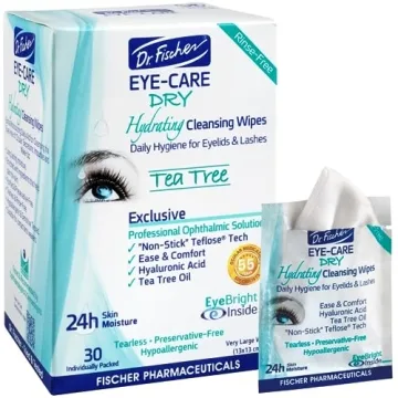 Dr. Fischer Tea Tree Eye-Care Wipes: Soothing Eyelid Relief for Sensitive Skin