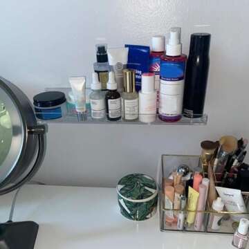 6 Pack Acrylic Floating Shelves for Wall Mounted Storage,15" Clear Bookshelves for Kids,Wall Ledge Display Shelf Organizer for Popular,Figures,Funko,Pops,Action Figure,Car,Picture and Vinyl Records