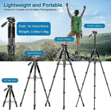 Lightweight 72" Tripod for Professional Photography