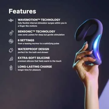 LELO Enigma Wave Vibrator - Triple Stimulation and 8 Patterns