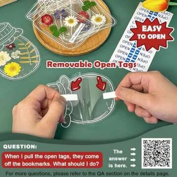 Dried Flower Bookmark DIY Kit - Krinisou Craft Set 40pcs