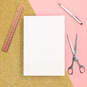 25Sheets White Cardstock Paper, 8.5 x 11 Card stock for Cricut, Thick Construction Paper for Card Making, Scrapbooking, Craft 90 lb / 250 gsm
