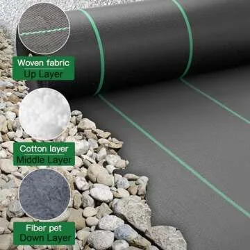 AMAGABELI GARDEN & HOME, 5.8oz 4ft x 100ft Weed Barrier Landscape Fabric Heavy Duty Ground Cover Weed Cloth Geotextile Fabric Durable Driveway Cover Garden Lawn Fabric Outdoor Weed Mat
