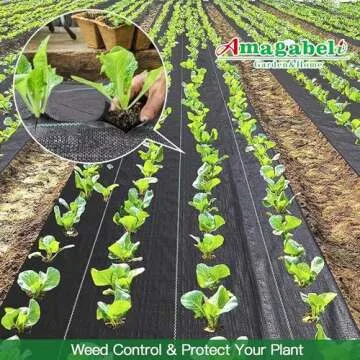 AMAGABELI GARDEN & HOME, 5.8oz 4ft x 100ft Weed Barrier Landscape Fabric Heavy Duty Ground Cover Weed Cloth Geotextile Fabric Durable Driveway Cover Garden Lawn Fabric Outdoor Weed Mat
