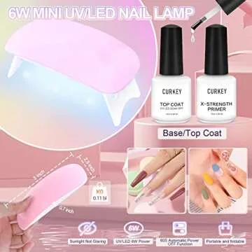 Curkey Acrylic Nail Kit with Everything - 65 IN 1Acrylic Nail Kit, Nail Kit Set Professional Acrylic with Everything, Acrylic Nail Kit with Drill and U V Light, Nail Kit Nail Starter Kit for Beginners