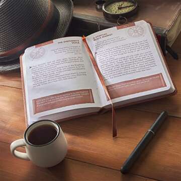 Words of Jesus for Men Daily Devotional Brown Vegan Leather