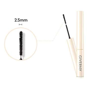 GIVERNY Milchak Sensitive Mascara #Black - Smudge Proof Voluminous Mascara with Microfiber Brush, Wa...