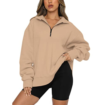 Elegant Women’s Half Zip Sweatshirt for All Seasons