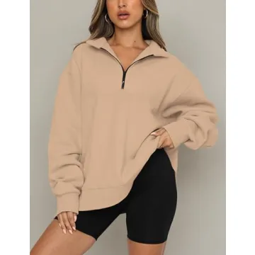 Elegant Women’s Half Zip Sweatshirt for All Seasons