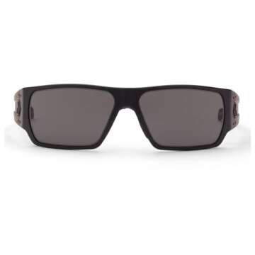 Gatorz Eyewear Specter Sunglasses - Black Aluminum Frame with Blackout Logo Smoked Digitally Optimized Polarized Lens