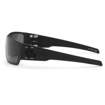 Gatorz Eyewear Specter Sunglasses - Black Aluminum Frame with Blackout Logo Smoked Digitally Optimized Polarized Lens