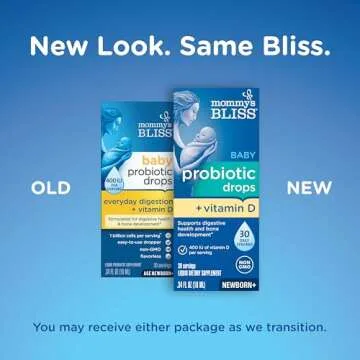 Mommy's Bliss Baby Probiotic Drops + Vitamin D, Supports Digestive Health and Immunity, 400IU Vitami...