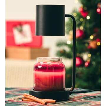 CozyBerry® Candle Warmer Lamp, Compatible with Yankee Candle Large Jar, Metal, 110-120V, Querencia Style Candle Melter for Scented Candle, Wax Melt, Small & Large Size Jar Candles