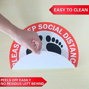 Social Distancing Floor Decals for Safe Spaces 12-Pack