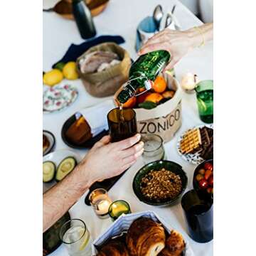 Sustainable Amber Drinking Glasses Set for Home