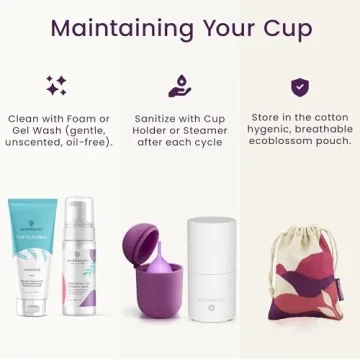 EcoBlossom Reusable Menstrual Cup for 12 Hours Protection