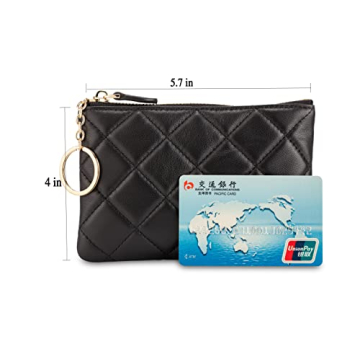 DORIS&JACKY Lambskin Leather RFID Wallet Key Chain