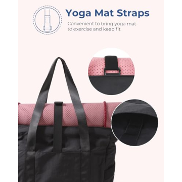 BAGSMART Women's Gym Tote Bag with Compartments