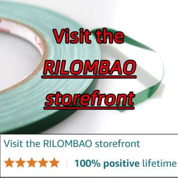 RILOMBAO 2 PCS Green Floral Tape, 0.25" Flower Stem Wrap Tape, Waterproof Florist Tape - Multipurpos...