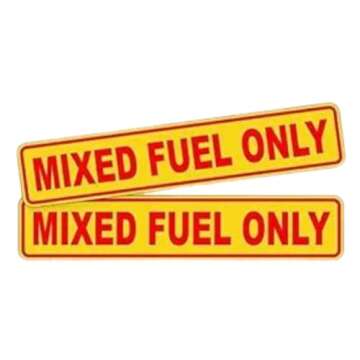 Pair MIXED FUEL ONLY Decals / Stickers / Labels / Markers Fuel Oil Gas