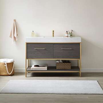 Vinnova Palma Bathroom Vanity in Suleiman Oak - Stylish & Functional