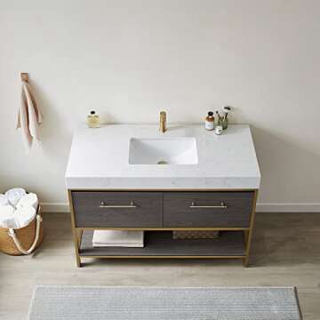 Vinnova Palma Bathroom Vanity in Suleiman Oak - Stylish & Functional