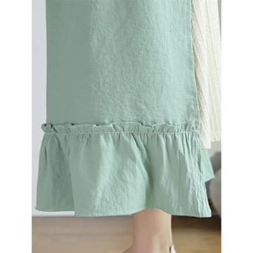 Stylish Pleated Cotton Apron for Cooking and Gardening