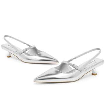 Stylish Modatope Silver Heels for Women - Comfortable and Elegant
