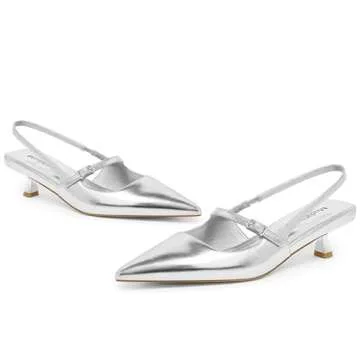 Stylish Modatope Silver Heels for Women - Comfortable and Elegant