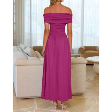 Chic ZESICA Off The Shoulder Maxi Dress for Summer Style