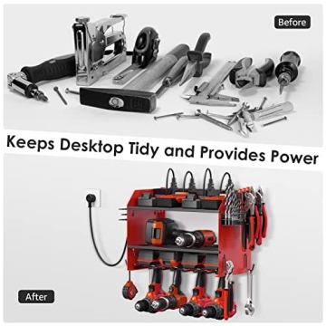 Modular Power Tool Organizer with Charging Station