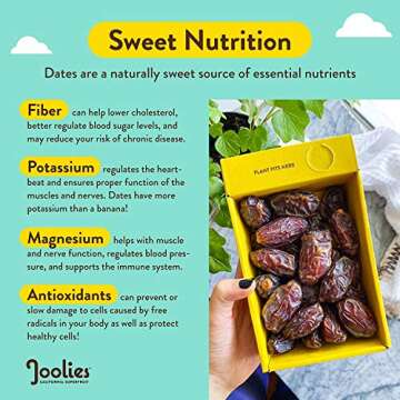 Joolies Organic Whole Medjool Dates | 14 Ounce, 2 Pack | Fresh California Grown Fruit | Vegan, Gluten-Free, Paleo, No Sugar Added | Great Source of Fiber & Antioxidants