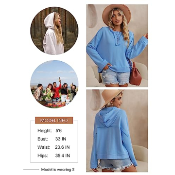 Stylish Dokotoo Women's V Neck Hoodie for Fall