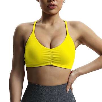 Aoxjox Women's Stylish Cross Back Sports Bra for Fitness