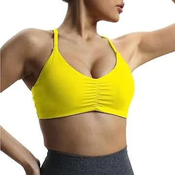 Aoxjox Women's Stylish Cross Back Sports Bra for Fitness