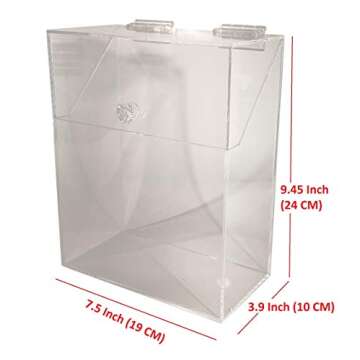 Makeup Brush Holder with Lid: Large Size, Dustproof, with Diamond Beads (Clear)