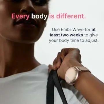 Embr Wave Cooling Bracelet - Warming Bracelet - Personalized Thermal Relief - Manage Hot Flashes, Night Sweats, Sleep, Tension - FSA HSA Eligible - Clinically Proven - Rechargeable - Rose Gold