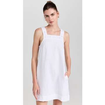 Madewell Women's Georgia Embroidered Tank Mini Dress, Eyelet White, 4
