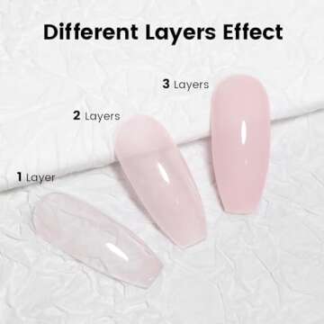 RARJSM Light Pink Nude Gel Nail Polish - 15ml Capacity