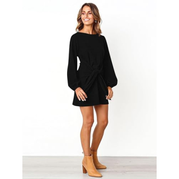 PRETTYGARDEN Women's Lantern Sleeve Cocktail Dress Fall 2024