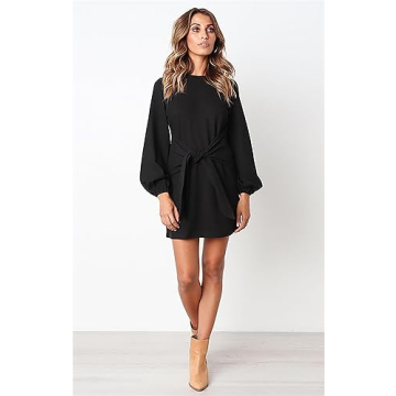 PRETTYGARDEN Women's Lantern Sleeve Cocktail Dress Fall 2024