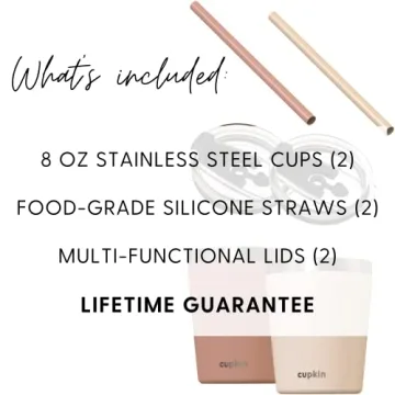 CUPKIN Toddler Straw Cups - Insulated & Stylish for Kids