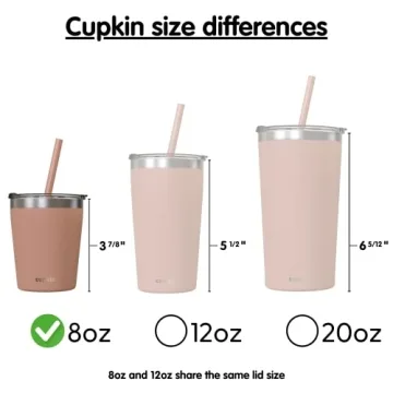 CUPKIN Toddler Straw Cups - Insulated & Stylish for Kids