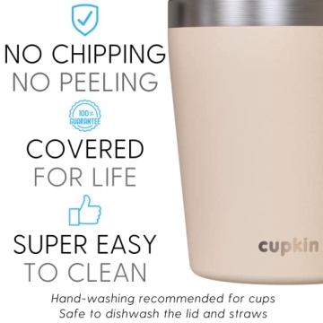 CUPKIN Toddler Straw Cups - Insulated & Stylish for Kids