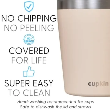 CUPKIN Toddler Straw Cups - Insulated & Stylish for Kids