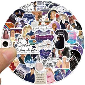 Liphontcta 60Pcs Cartoon Acotar Merchandise Stickers for Laptop Cellphone Water Bottle Skateboard Luggage Car Bumper WJHSL