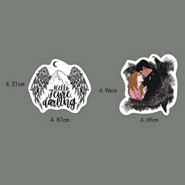 Liphontcta 60Pcs Cartoon Acotar Merchandise Stickers for Laptop Cellphone Water Bottle Skateboard Luggage Car Bumper WJHSL