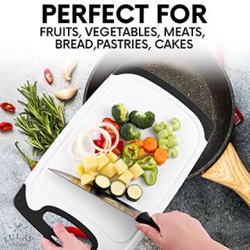 Durable 3-Piece Cutting Board Set by Zulay Kitchen