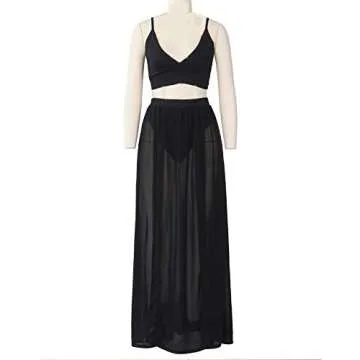 Rela Bota Sexy Summer Maxi Chiffon Dress Set Beachwear